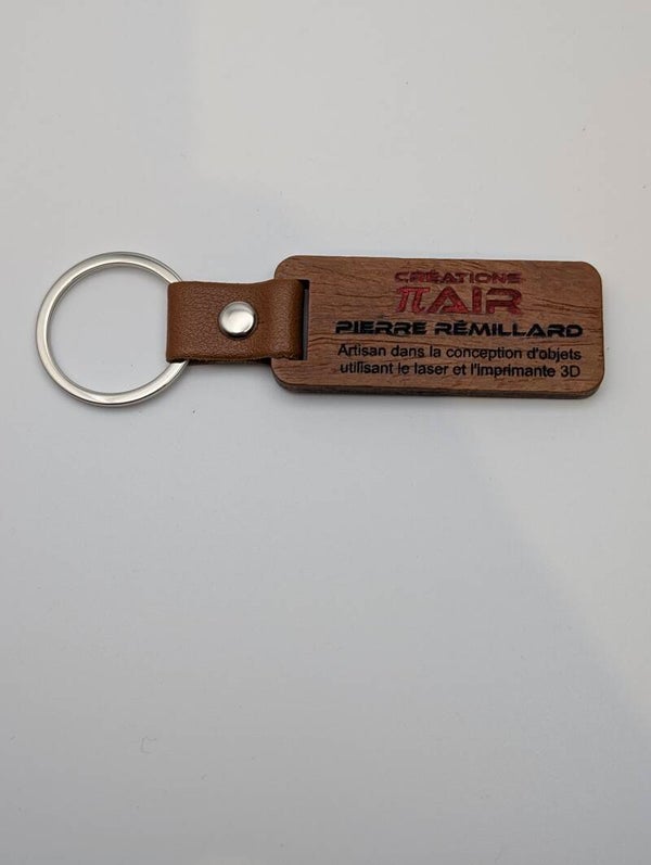 Porte-clés en Bois Gravé sur Mesure