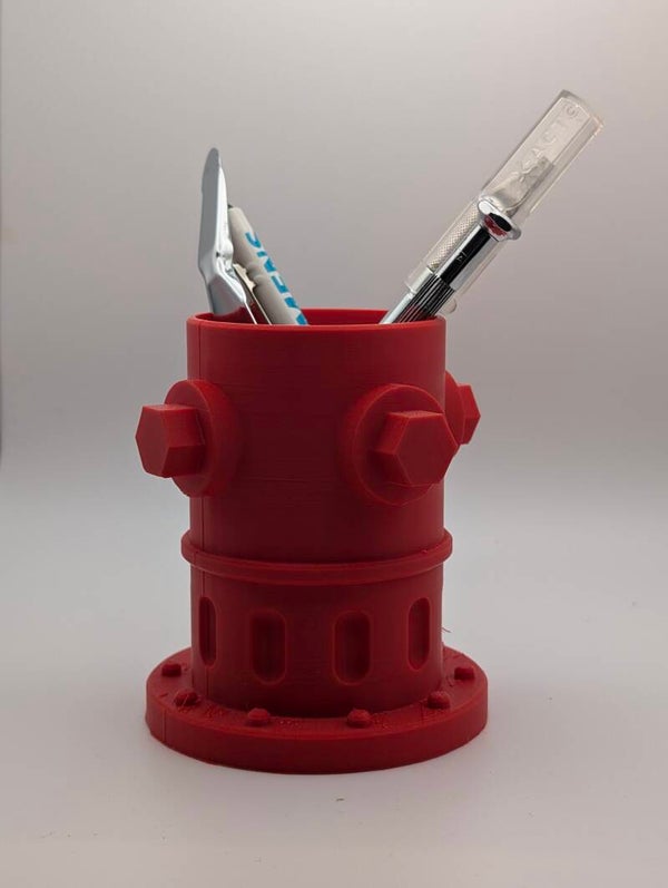 Porte-Crayons Borne d&#039;Incendie Imprimé 3D