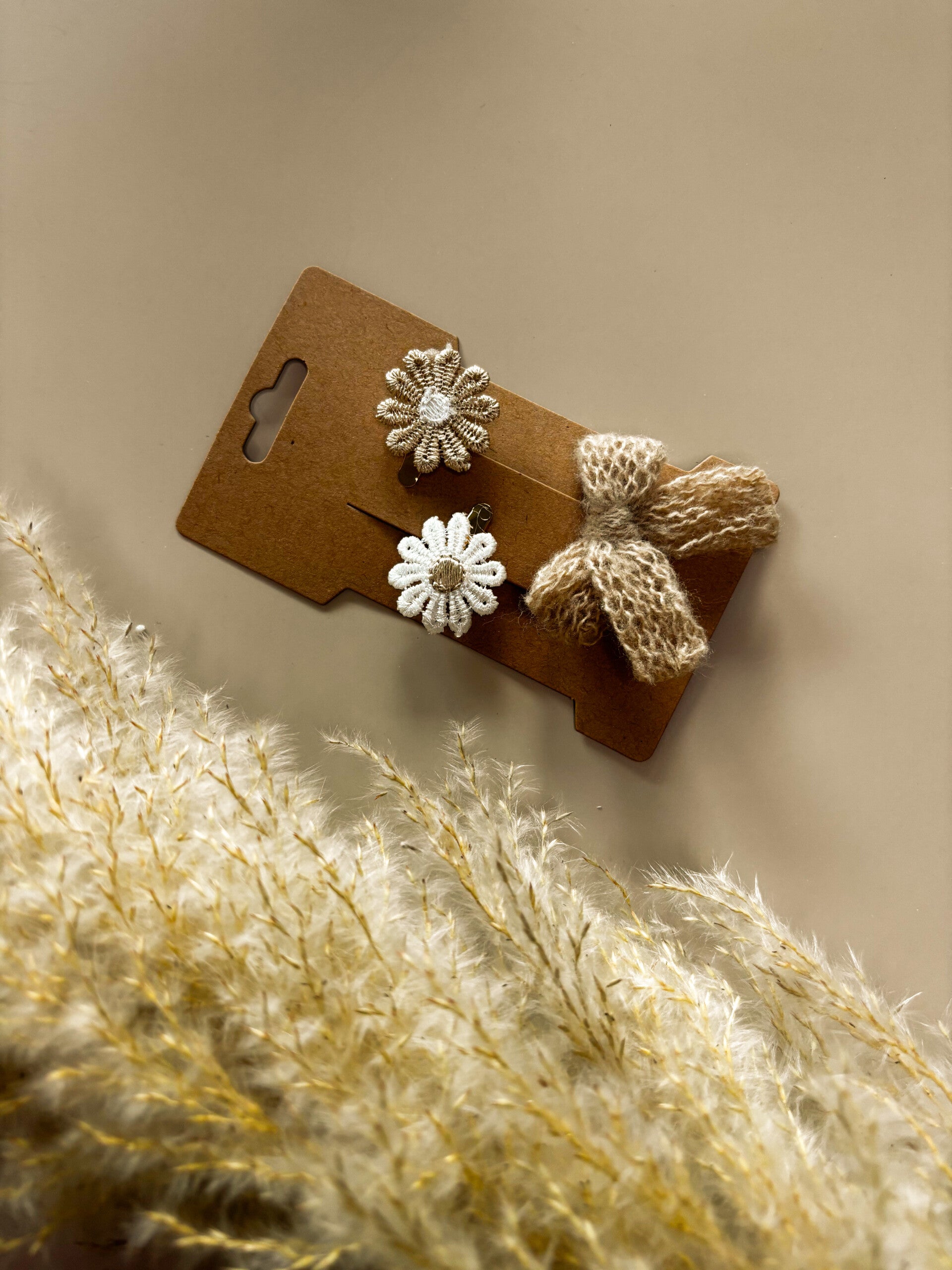 Haarknipje anti-slip - madelief strik