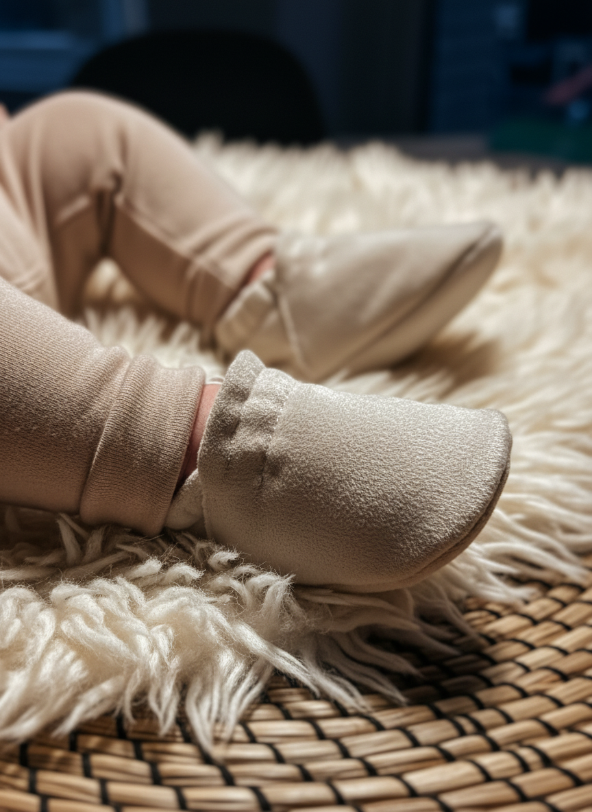 Babyschoentjes 3-6 maanden - suède beige