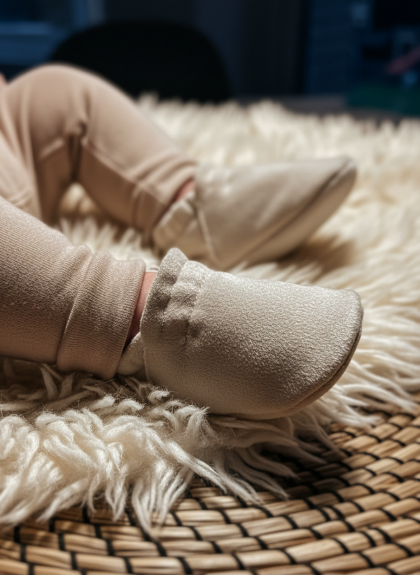 Babyschoentjes 3-6 maanden - suède beige