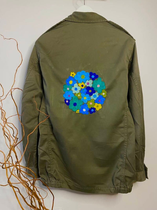 Veste militaire brodée "Romy"