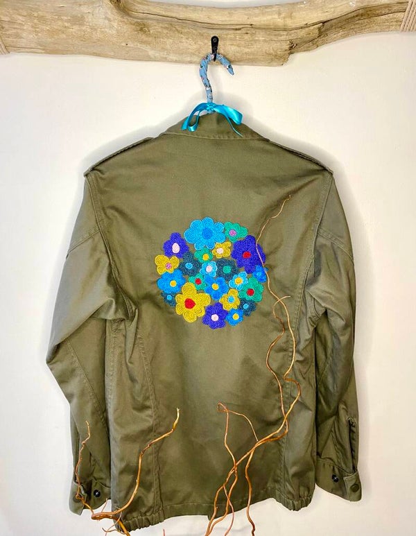 Veste militaire brodée "Bertille"