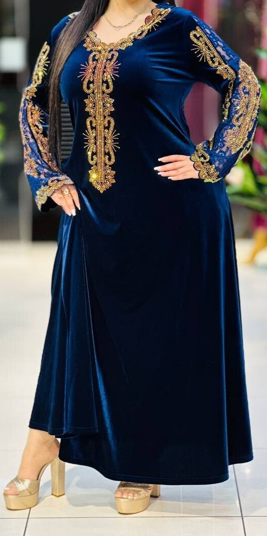 Robe Sana dentelle bleu