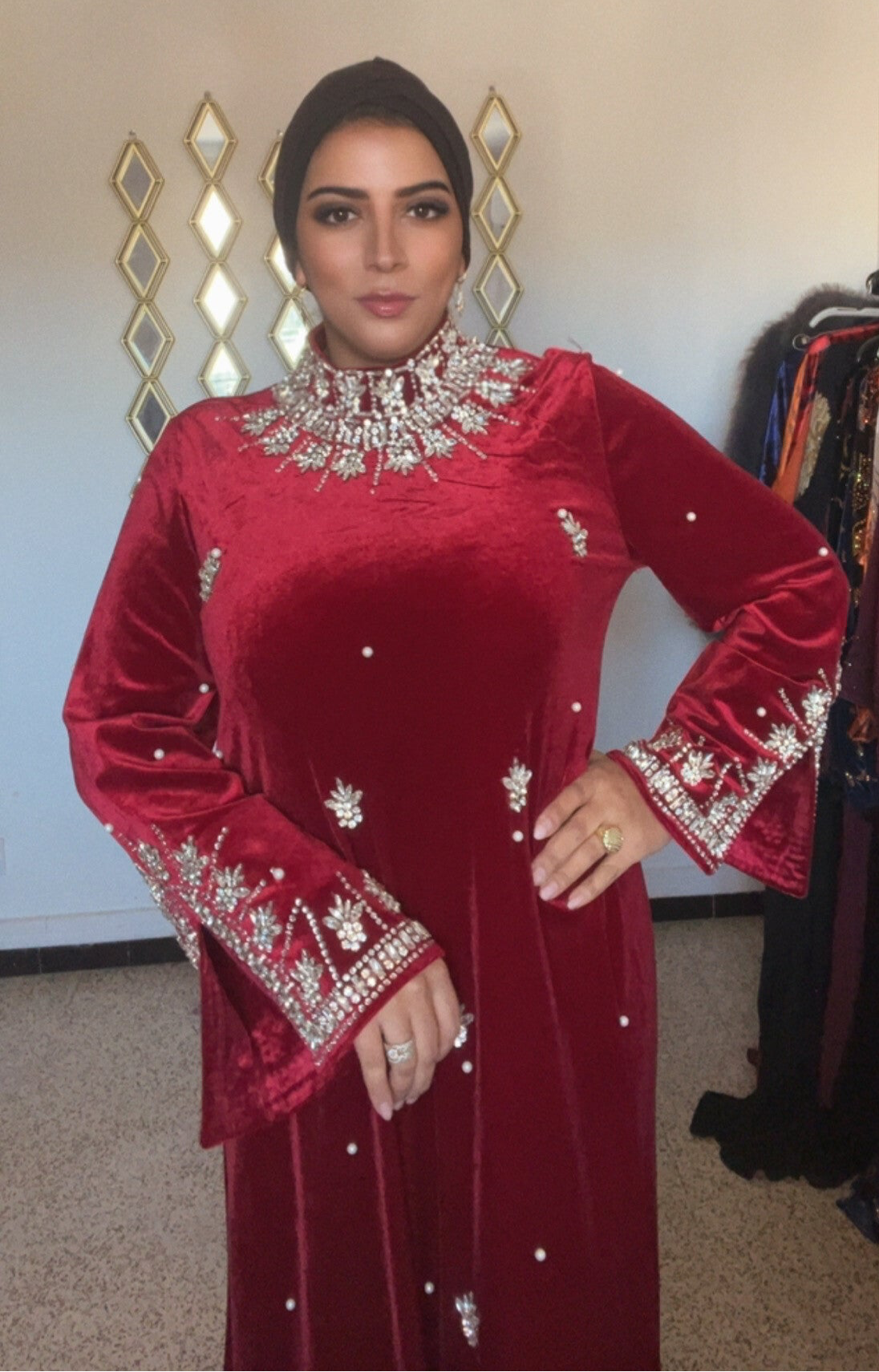 Robe قطرية rouge