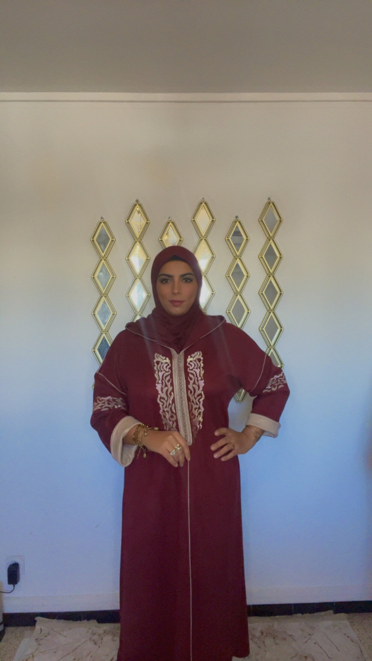 Djellaba Karima bordeau