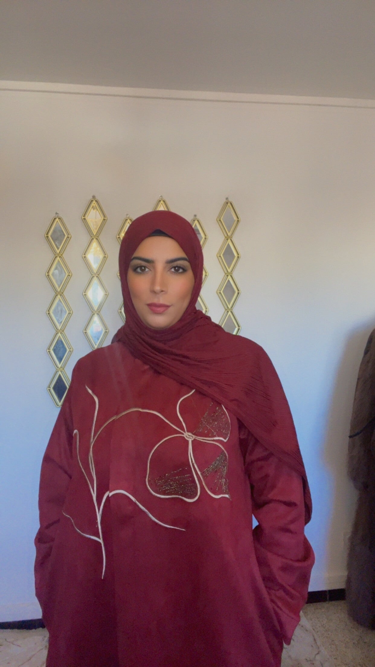 Djellaba Jihane bordeau