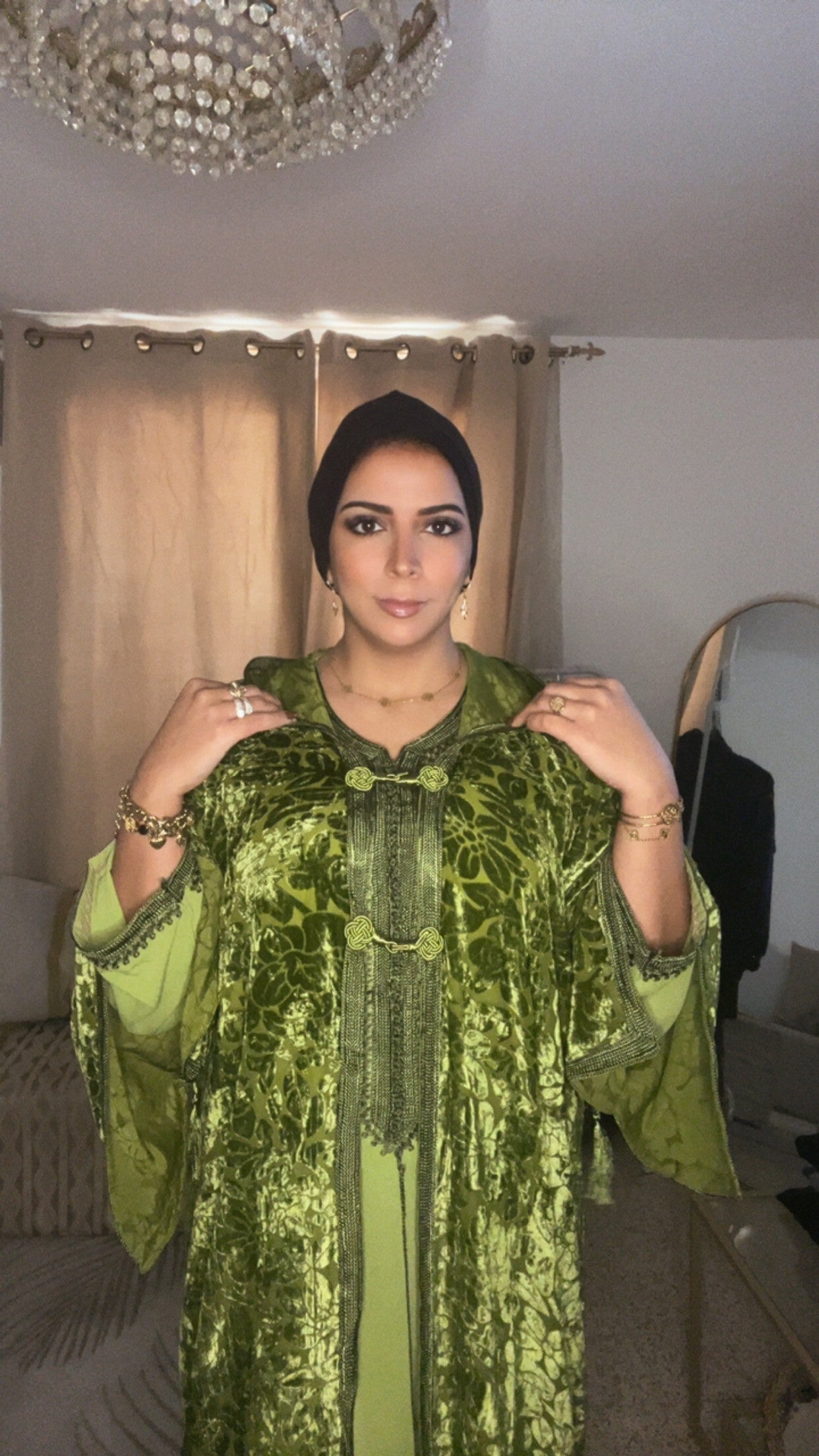 Djellaba Nawel Vert Pistache