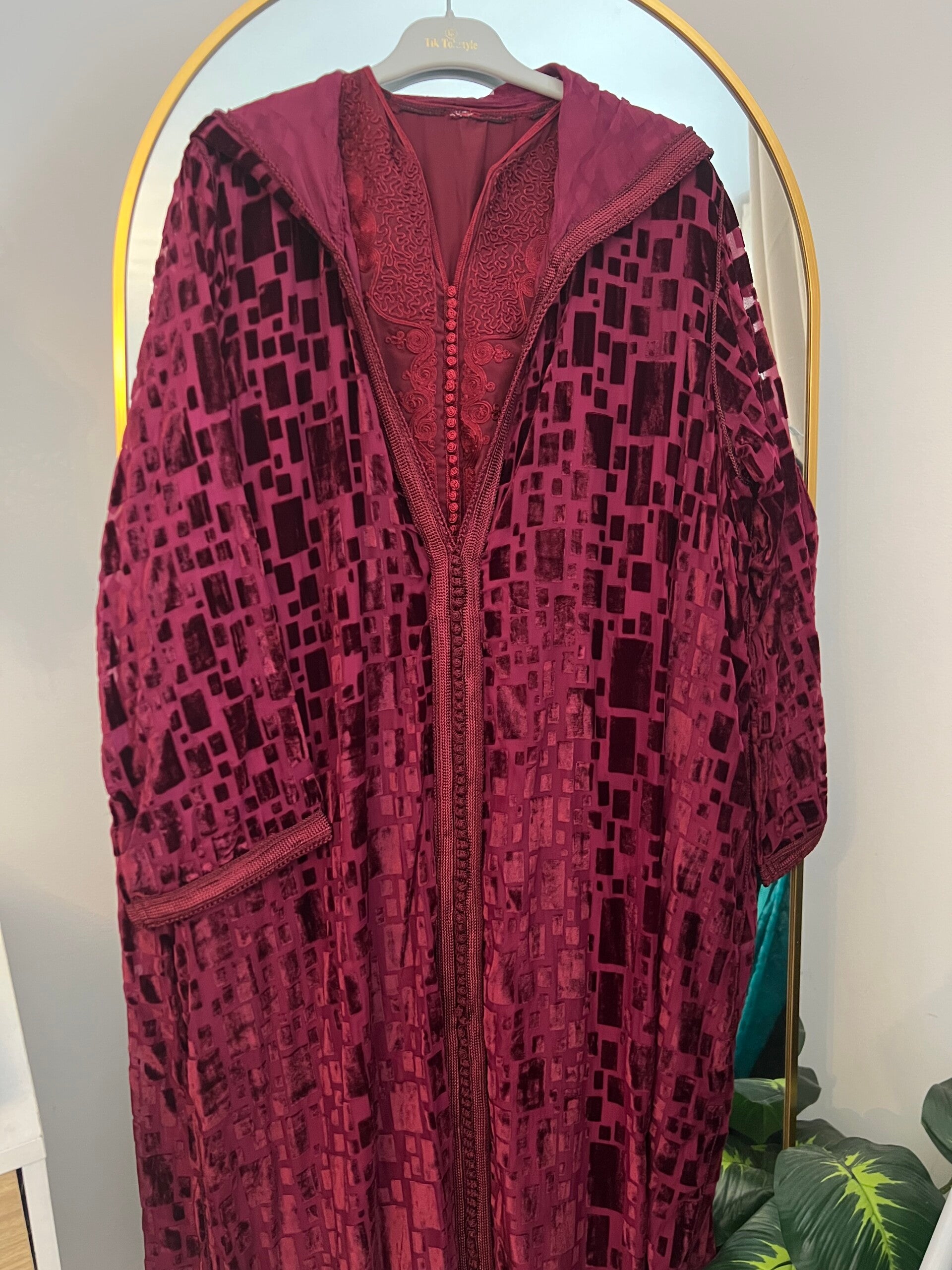 Djellaba Safia bordeau