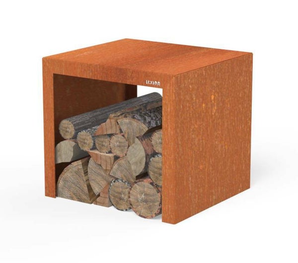 Houtopslag Stool - Cortenstaal