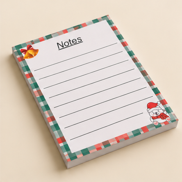 Christmas Bear Notepad | Handmade Christmas Notes Pad