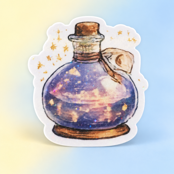 Bottled Twilight Potion – Holographic Vinyl Sticker