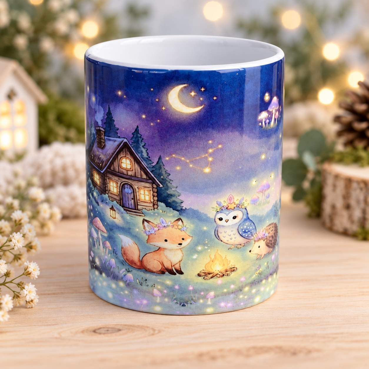 Moonlit Woodland Friends