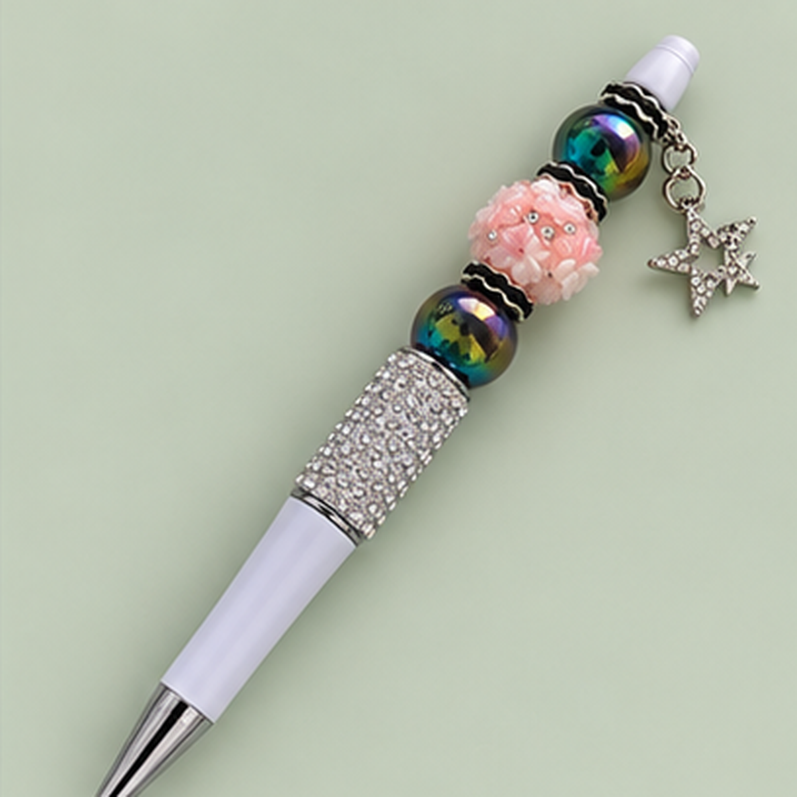 Moonlit Star Beaded Pen
