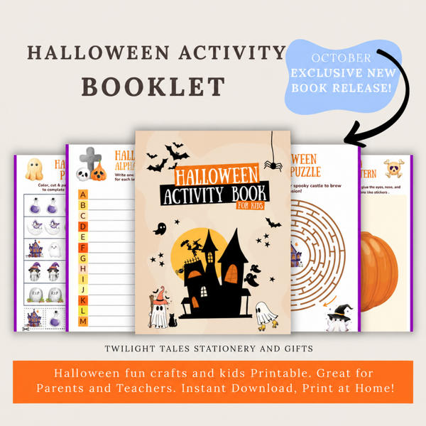Halloween Printable Activity Book | 17 Pages of Spooky Fun | PDF Download