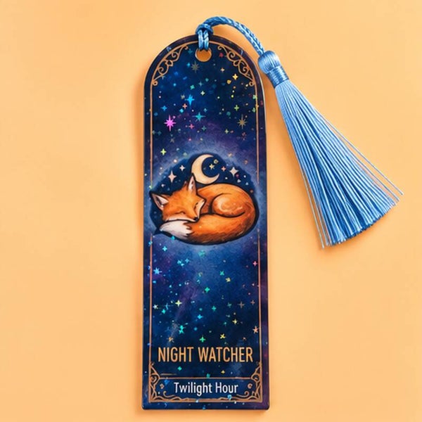 🦊Sleepy Moon Fox Acrylic Bookmark 🌙✨