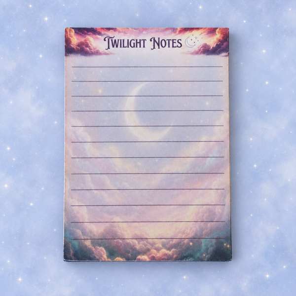 Twilight Notes – Magical Moon & Cloud Lined Notepad