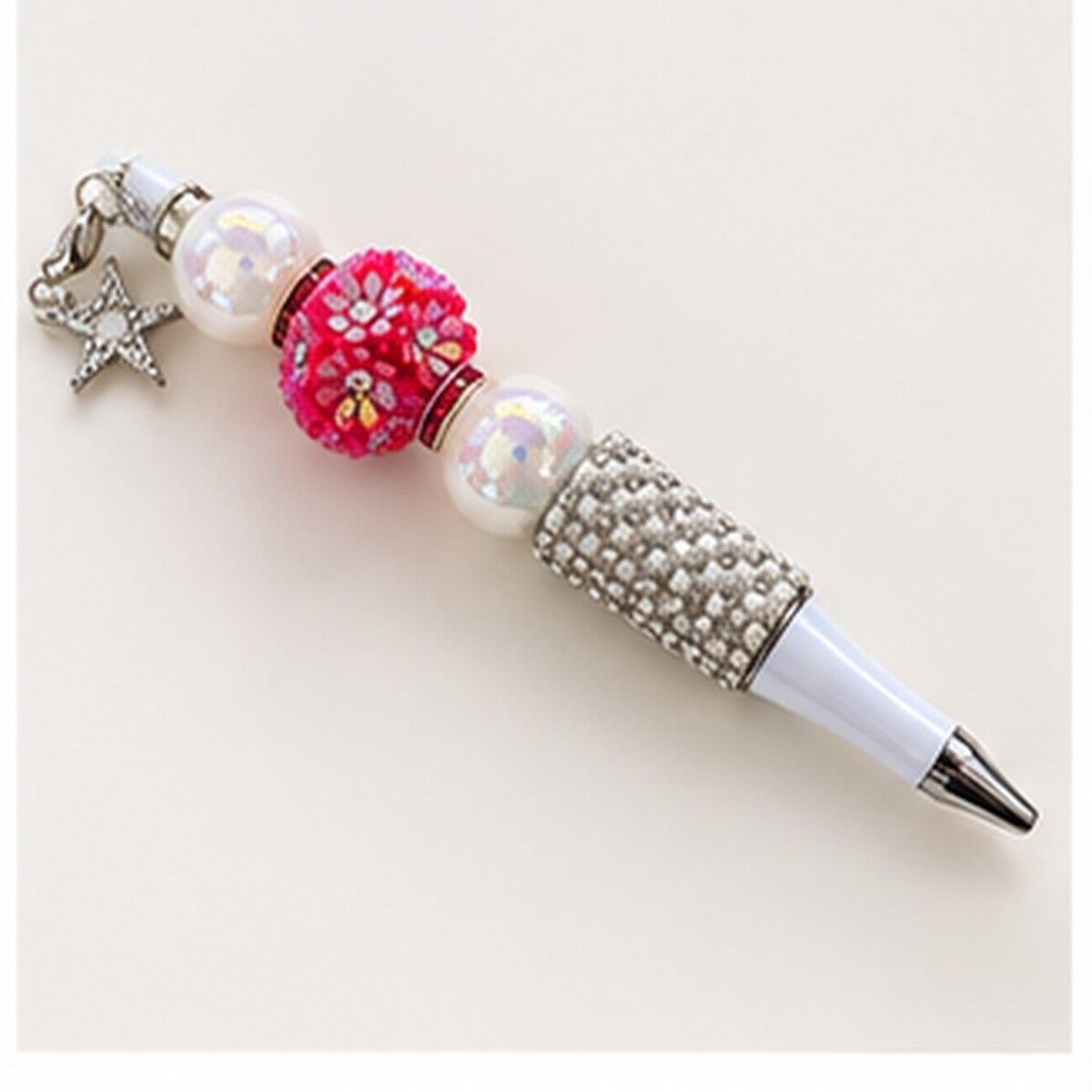 Colourful Pink Blossom Charm Pen