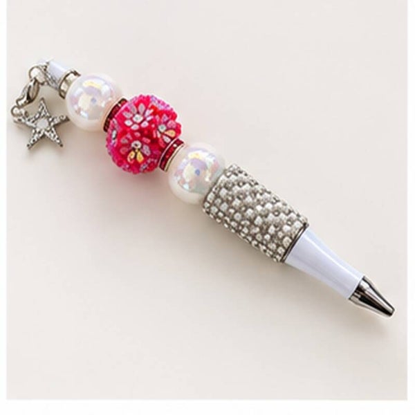 Colourful Pink Blossom Charm Pen
