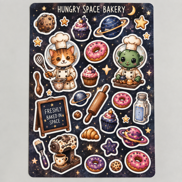 🚀 Hungry Space Bakery Sticker Sheet