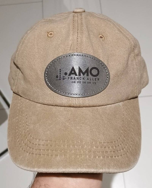AMO Casquette avec logo sur Patch Cuir pu
