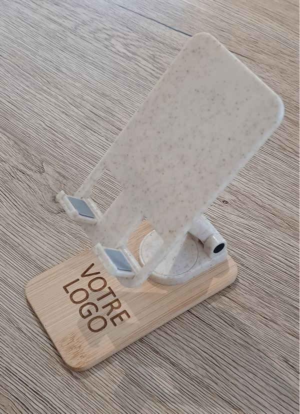Support téléphone portable de bureau avec logo