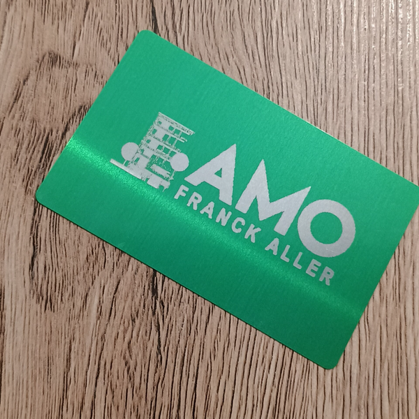AMO Carte de visite en aluminium