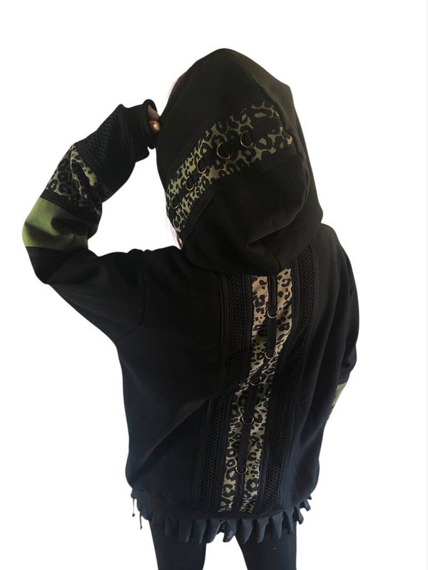 Sudadera Long Green Leopard