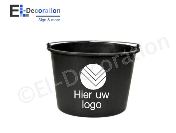 Bouwemmer voorzien van logo | relatiegeschenk | El-Decoration