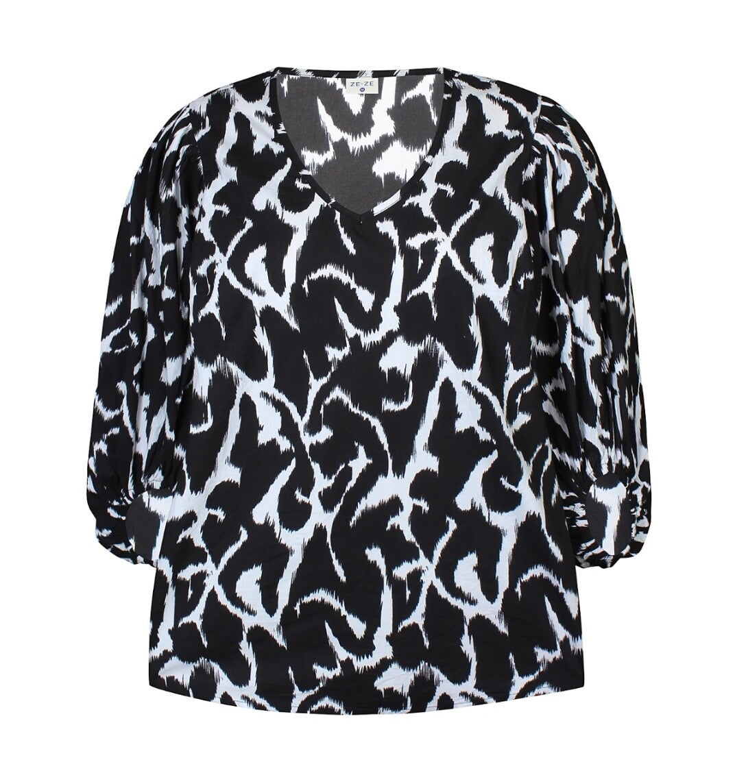 ZE-ZE - Blouse Jolie Zwart