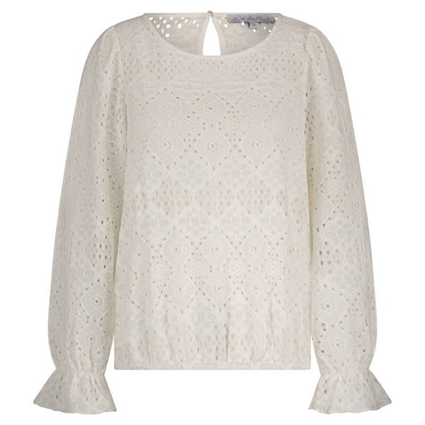 Red Button - Top Ajour Offwhite