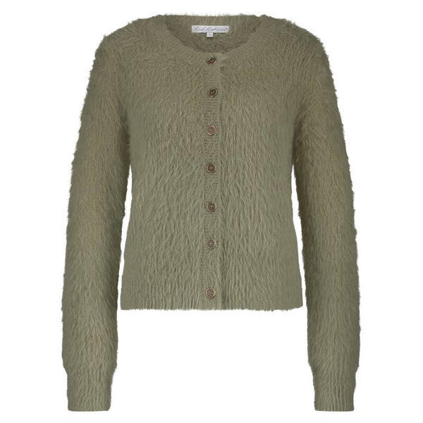 Red Button - Vest Fuzzy Olive