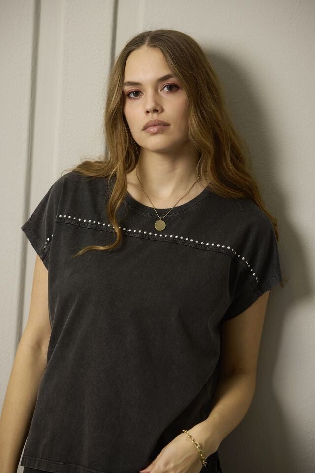 ZE-ZE - T-shirt Aisha Antraciet