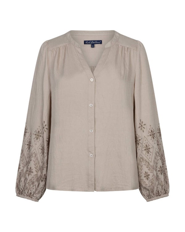 Red Button - Blouse Embroidery Light Truffle