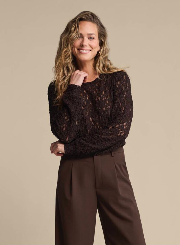 Red Button - Top Lace Espresso