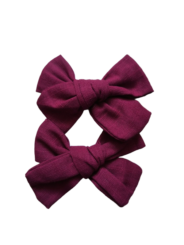 Set van 2 bordeaux strikjes