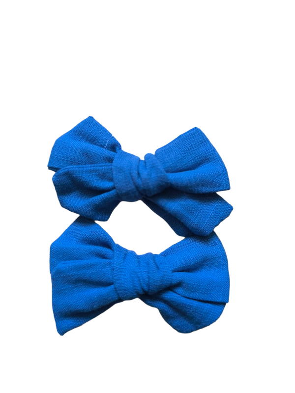Set van 2 blauwe strikjes