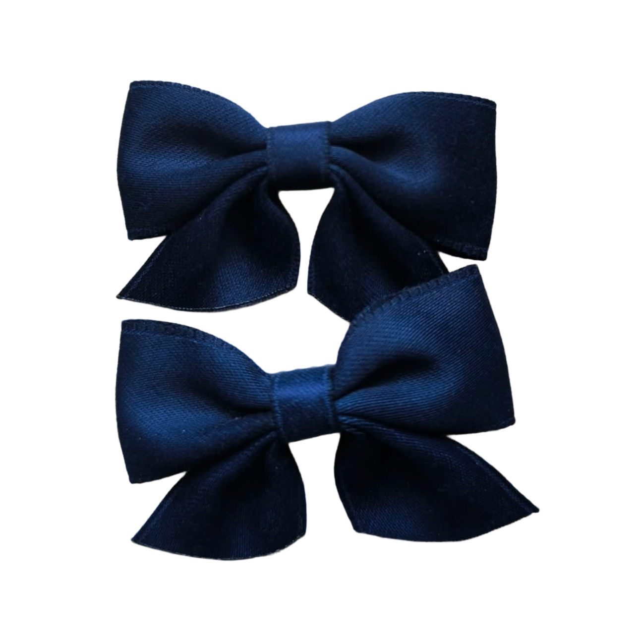 Set van 2 donkerblauwe haarstrikjes