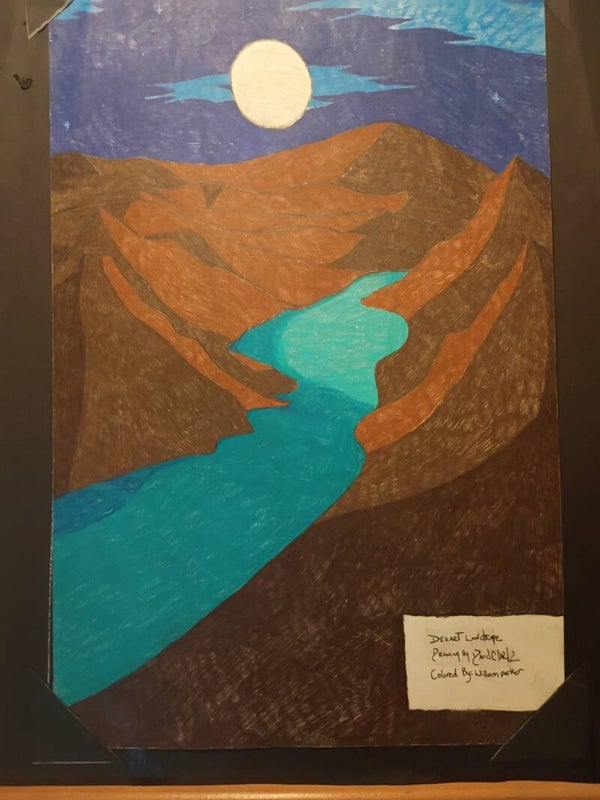 night time sand river valley