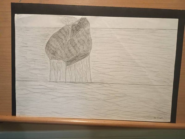 floating island over the ocean
