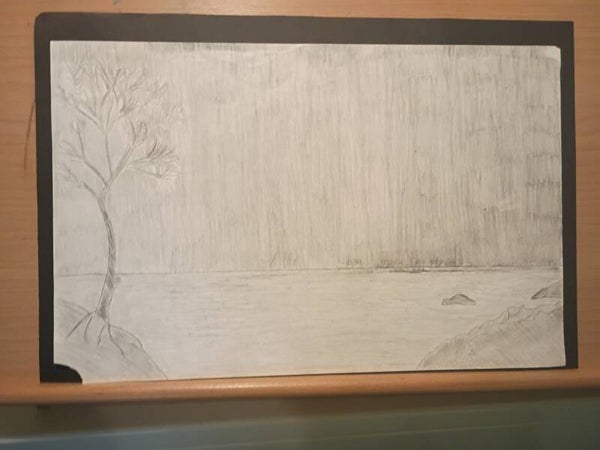 large waterfall scene