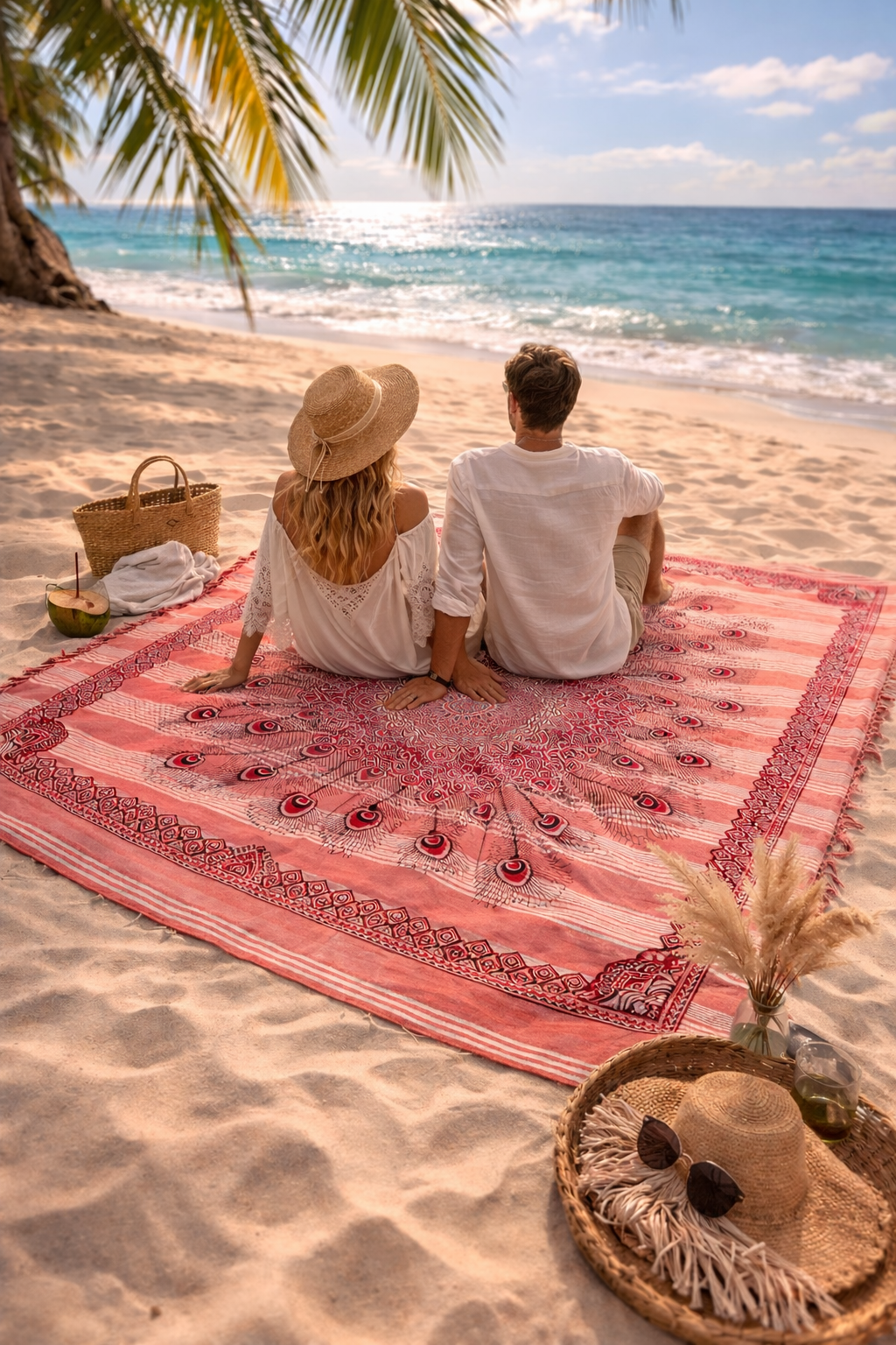 Strandkleed Pauw Rood