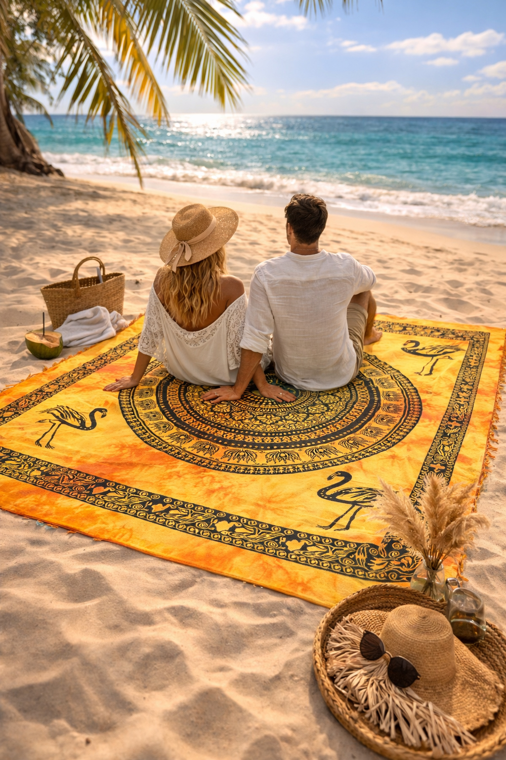 Strandkleed Flamingo Oranje