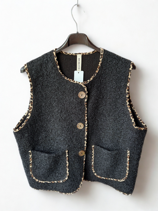 Panter gilet zwart