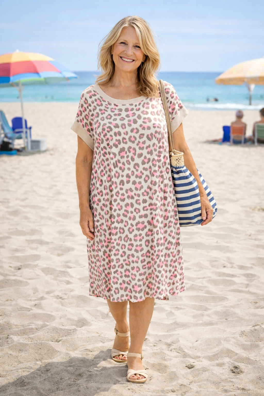 Zomerjurk Dames met Panterprint – Roze