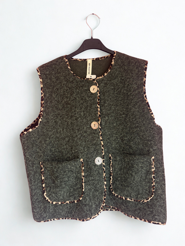Panter gilet groen