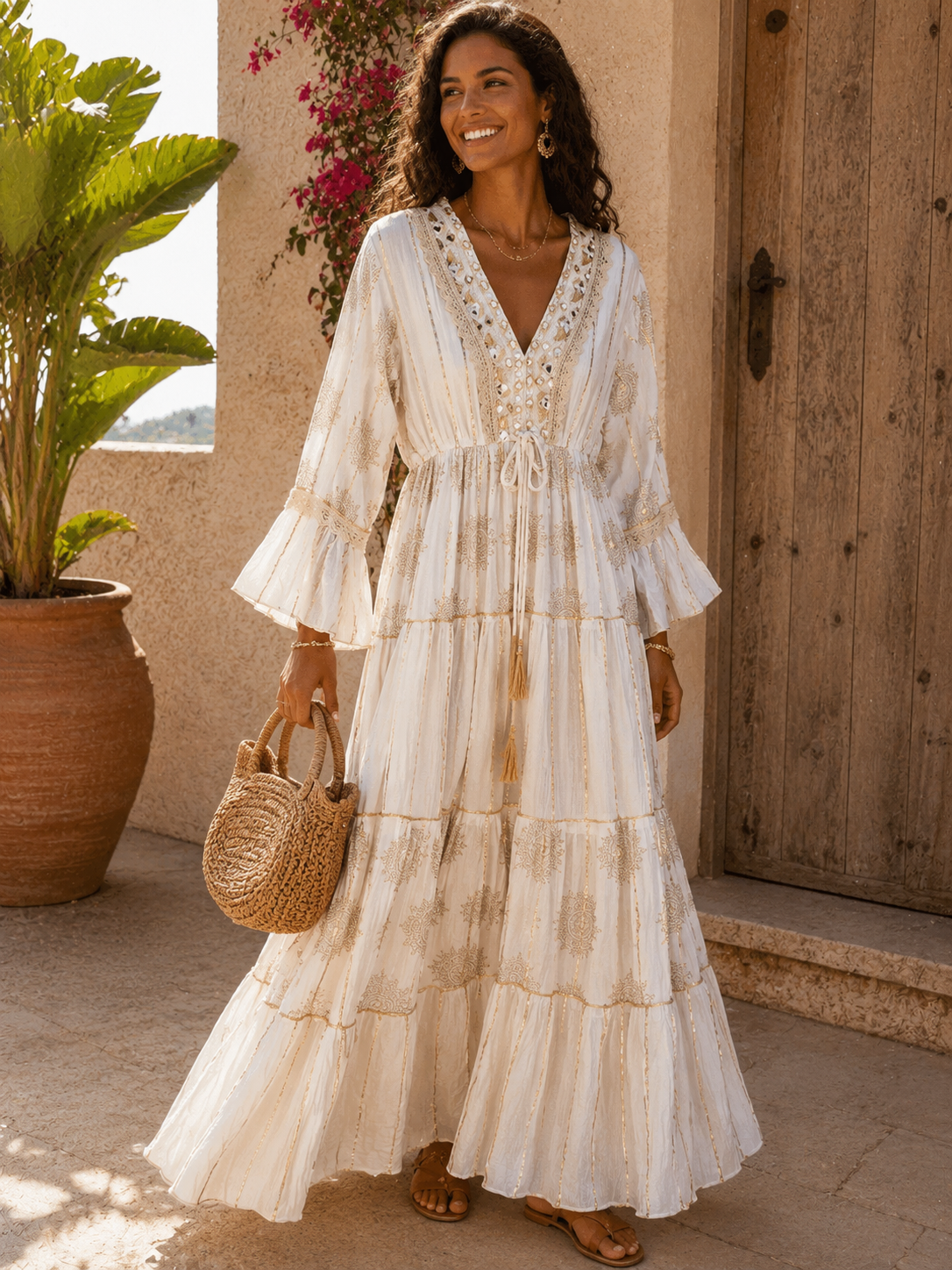 Bohemian Mirror Maxi Dress