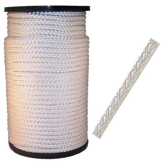 NYLON TOUW WIT / GEVLOCHTEN 3MM.
