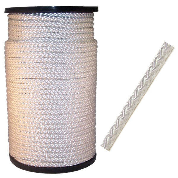 NYLON TOUW WIT / GEVLOCHTEN 3MM.