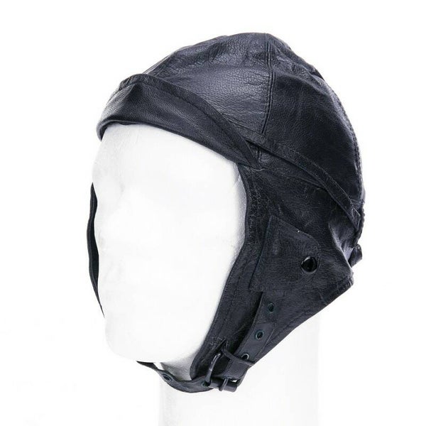 LEREN VLIEGERCAP Zwart / Bruin